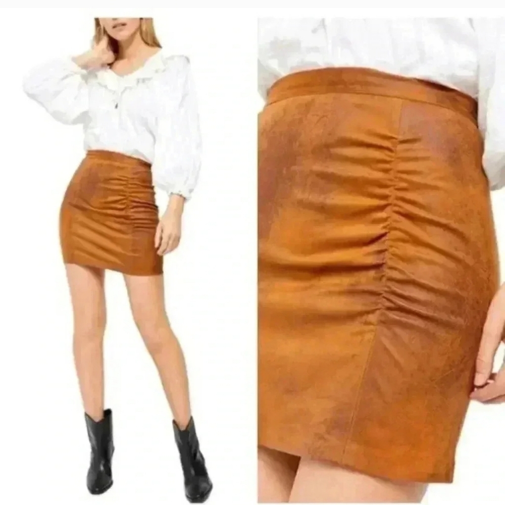 Free People Rumi rouched mini skirt